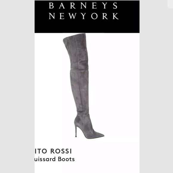 NEW $2640 GIANVITO ROSSI SUEDE LEATHER OVER KNEE THIGH HIGH CUISSARD BOOTS RARE - Picture 5 of 13